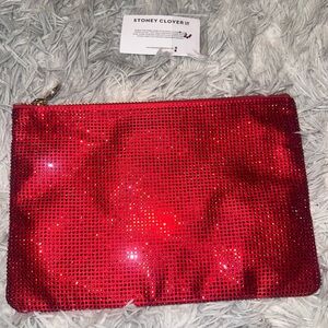 STONEY CLOVER LARGE FLAT CRYSTAL POUCH